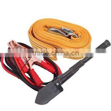 Car Necessary Towing rope & Battery folder & Folding shovel Kit