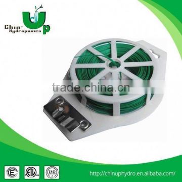 green pvc plastic dispenser wire flat twist ties/ plastic garden twist tie/ plastic twist ties garbage bags