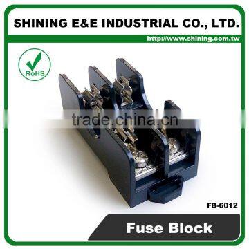 FB-6012 Din Rail Mounted 600V 15 Amp 2 Pole 6x30 Midget Fuse Box