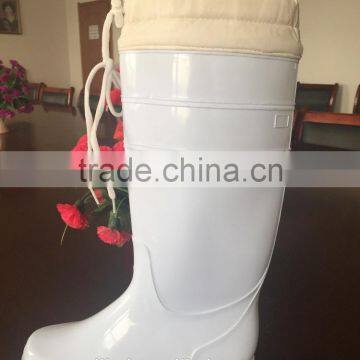 Winter unwashable cold resistance lining rain boots