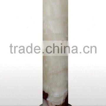 NEW ARRIVAL LIGHT GREEN ONYX COLUMNS PILLARS CARVED TOP photo-4