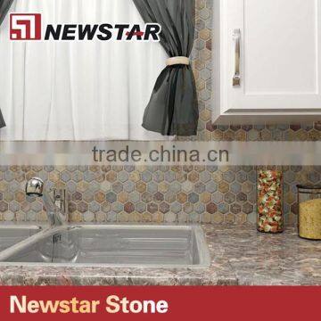 Newstar Factory Price Natural Stacked Stone Bachsplash Single Slate Mosaic photo-5