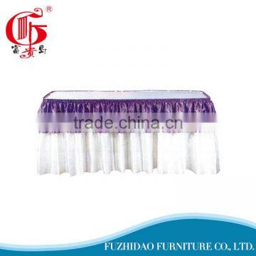 Beautiful Ruffled Banquet Table Cover for Wedding Event photo-5