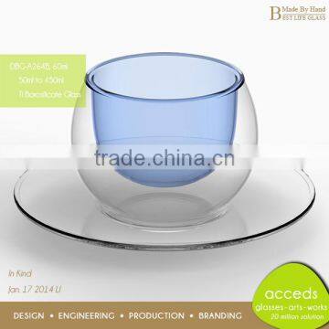 Eco Friendly Personalized Borosilicate Personalized Tea Cup Saucer Set photo-6