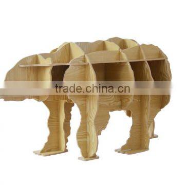 Bear Puzzle Table,Creative Animal Furniture,MDF DIY Assembled Bear Table For Fashion Living Room,Wooden Animal Furniture photo-2