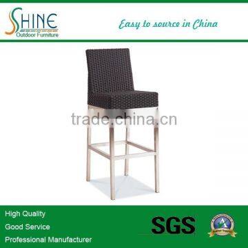 Outdoor Furniture Rattan Bar Chair With Aluminum/Stainless Steel Feet SOF8003