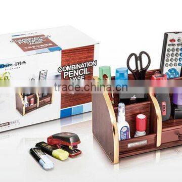 High Quality Handmade Multi-functional Wooden Pen Container photo-5