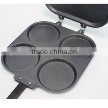 Nonstick Aluminium Egg Poacher Skillet Frying Divided Pan photo-3
