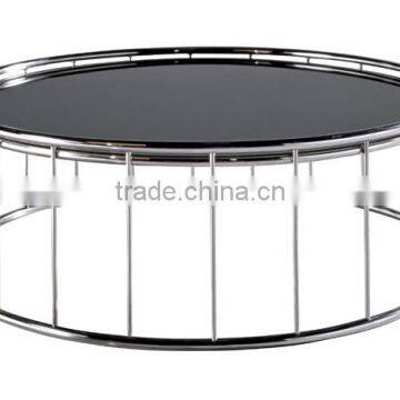 High quality factory price metal table frame stainless steel glass coffee table FF-070