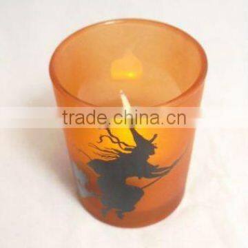 Hallowmas Magic Road Scholar Glass Candle Holder photo-2
