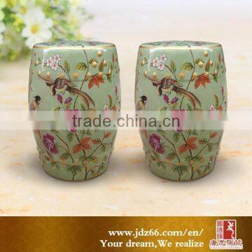 Fancy Color Glazed Birds and Flowers Ceramic Garden Short Stools for Sale Made in Jingdezhen photo-5