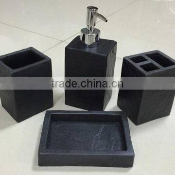 Bathroom set, set of FOUR (Black)