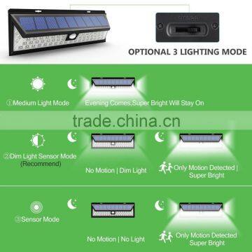 Hotsale Outdoor Solar Lights With PIR Sensor , Weatherproof Commercial Quality 54LED Home and Garden Lights photo-4