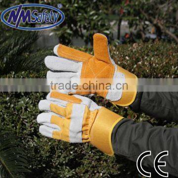 NMSAFETY industrial leather hand gloves work glove