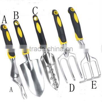 high quality aluminum hand tool,garden trowel fork rake hoe digging tool, hedge shear, lopper, hack saw,iron scissors set