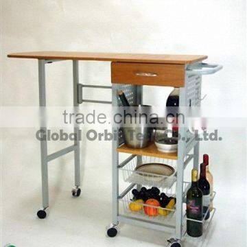 Folding Muliti-table kitchen trolley