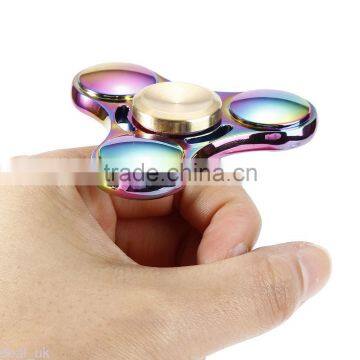 2017 New Hot Rainbow EDC Hand Spinner Finger Gyro Tri Fidget Focus Desk Toys Stocking Stuffer Kids/Adult photo-4