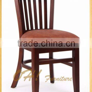 Single Wooden Solid Wood Dining Restaurant Cafe Chairs With PU Cushion photo-5