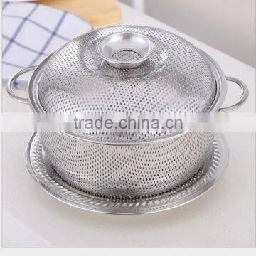 High Quality Metal Gold Fruit and Vegetable Colander