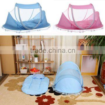 1pcs Portable Foldable Baby Kids Infant Bed Dot Zipper Canopy Mosquito Net Tent Free Shipping photo-2