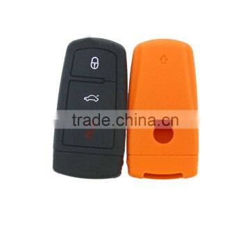 Hot selling custom silicone car key cover flip remote key case for VW with 3 buttons