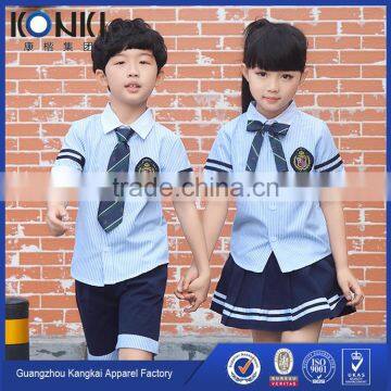 Primary school uniform custom design kids school uniforms wholesale by apparel China factory