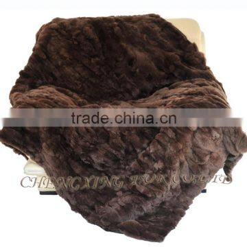 CX-D-66E Real Fur Luxury Patchwork Rex Rabbit Fur Blanket/Fur Rug photo-4