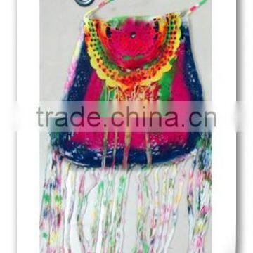 2015 New Latest Fashion Retro Classical Ladies Shoulder Bag With Tassels Handmade Braided Cotton Rope photo-2