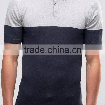 MGOO OEM Manufacturer Summer Cheap 180g 100% Cotton Short Sleeve Contrast Color Breathable Mens Knit POLO Shirt photo-3