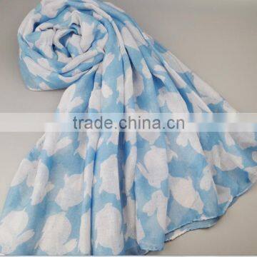 New Whoelsale Retail Girls Ladies Lovely Animal Rabbit Printed Scarf photo-3