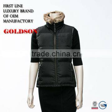 2017 Newest fashion beautiful women faux fur down vest
