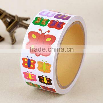 Coated Art Paper Sticker Children Multicolor Sticker Carton Color Printing Sticker Roll Packing photo-6
