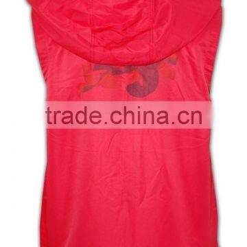 China Manufactory High Quality Custom Made Sublimation Plain Nylon Hooded Vest photo-4