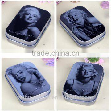 2017 Customized Mini Square Small Iron Box Packaging With Logo Printing photo-2