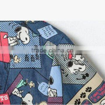 2016 Cartoon Printed Men Denim Casual Shirt photo-4