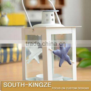 Europe Ocean Style Fish, Starfish, Sailing Boat Cube Glass Candle Holder photo-6