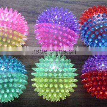 TPR massage ball bounce ball with LED Flashing bounce ball