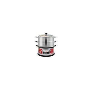 26-inch Food Steamer with Two-layered, 60-minute Automatic Timer, 9L Capacity, 1,360W Power