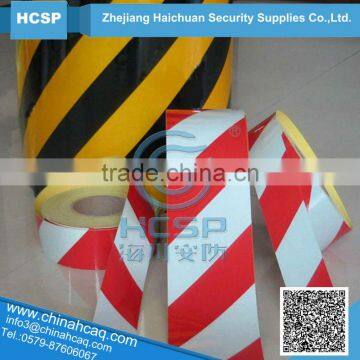 Black/yellow custom size hazard warning reflective marking tape reflective marking tape