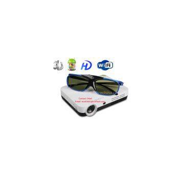 3d Mini Projector Wi-fi 4.2 Android System HD 1080P for Education, Business and Entertainment