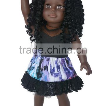 American black doll with curly hair 18 inch wholesale