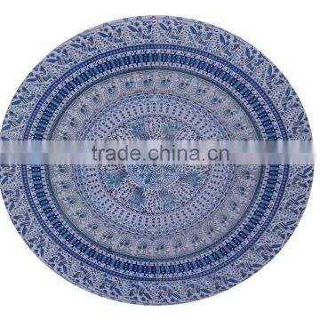 2016 Rajasthani USA Market Mandala Round Tapestry