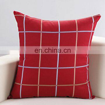 Simple Plain Grid Pillow Home Decorate Cushion photo-5