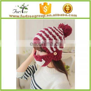 Alibaba fashional 100% acrylic mask knitted hat