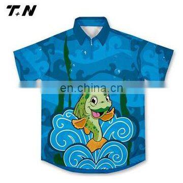 100% polyester tournament fishing shirts, wholesale fishing clothing