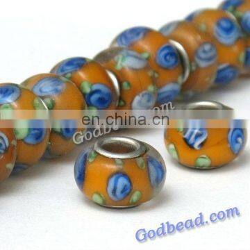 509 loely glass bead wholesale handmade murano lampwork glass european beads fit for charm bracelets