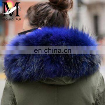 2016 Fashion Camouflage Fox Fur Parka Coat With Big Szie Raccoon Fur Clloar Winter Jackets For Ladies photo-5