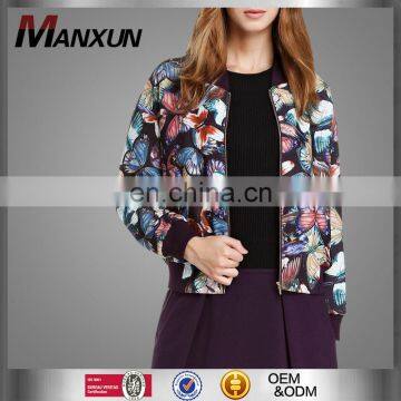 High Quality Woman Jacket New Design Fancy Floral Printed Jacket