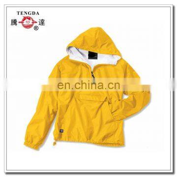 windbreaker pullover nylon rain jacket for man