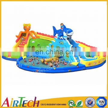 inflatable animal water park on land for children